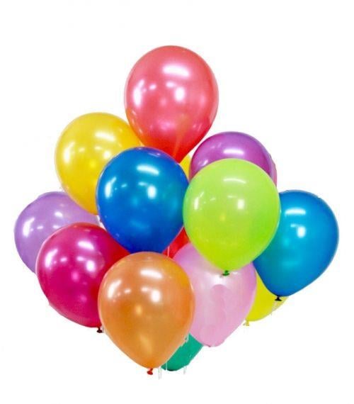 Metalik Balon Karışık Renk 20 adet